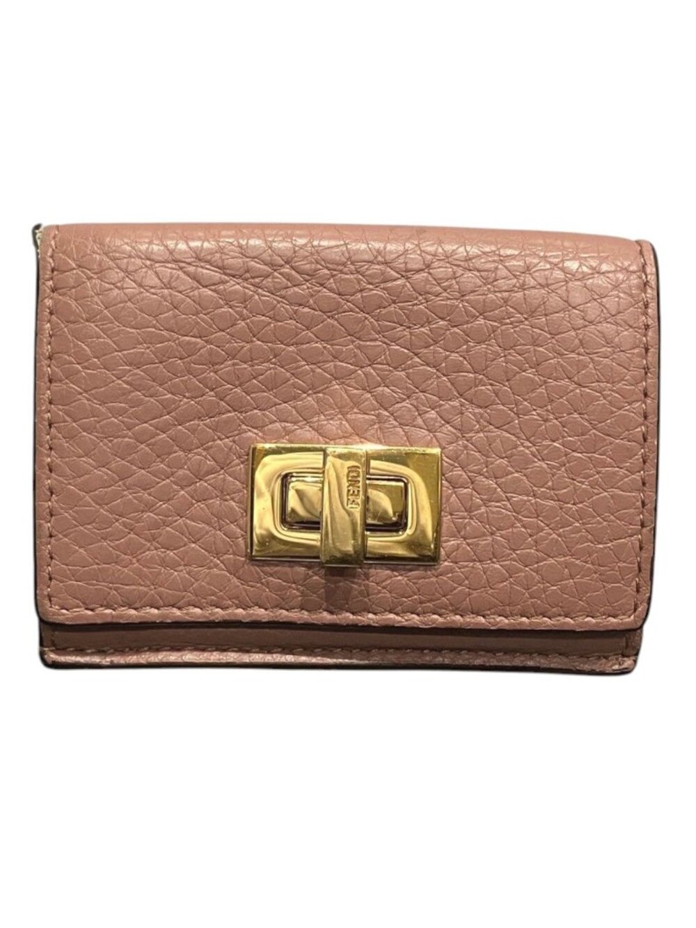 Fendi Peekaboo Micro Trifold Wallet Leather